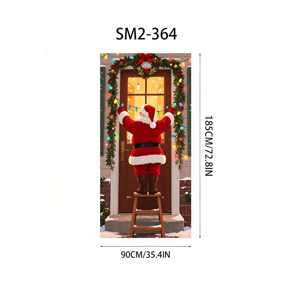 Santa Claus Christmas Hanging Cloth Background Decoration