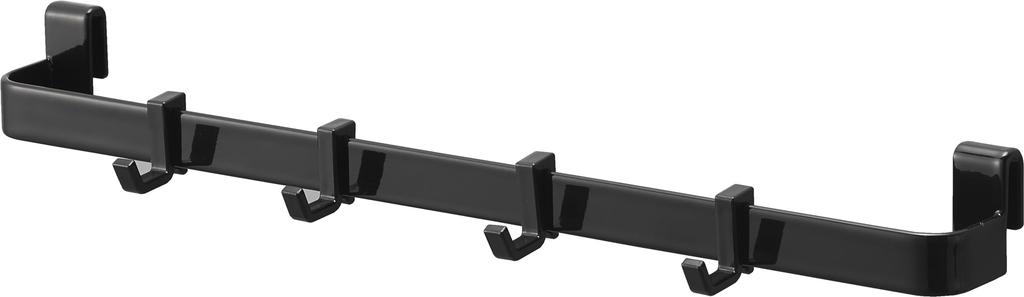 Yamazaki Tower File Case Mounting Hook Storage X X Small Item Product 2049 Bar, Black, Approx. W29.2 D3.4 H3cm, Under-Sink Storage, Storage, Code