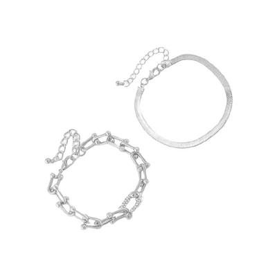 Trendy U Link Crystals Bracelet Set Sparkling Adjustable Designs Jewelry Statement Pieces Special Gifts Casual Wear