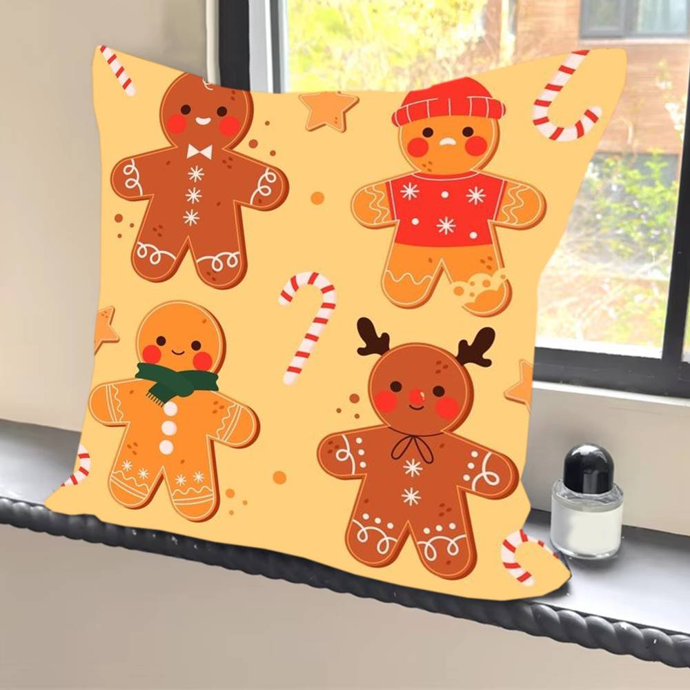 Pierniczkowy ludzik Boże Narodzenie Poszewki na poduszki pokrowce na poduszki sofy do salonu wystrój domu prezenty