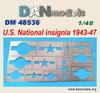 Dan Models Scale Military Aircraft Nationality Markings Etching Stencil for Hobby DAN48536 1/48 U.S. 1943-1947 Painting, (Airplane)