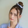 Blue Piping Terry Scrunchie