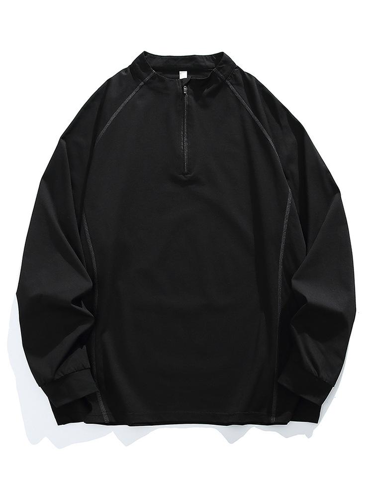 

Весенняя и осенняя горная одежда для улицы, быстросохнущая футболка с длинным рукавом, солнцезащитная, дышащая, влагоотводящая, для тренировок, футболка с полумолнией для мужчин 2XL