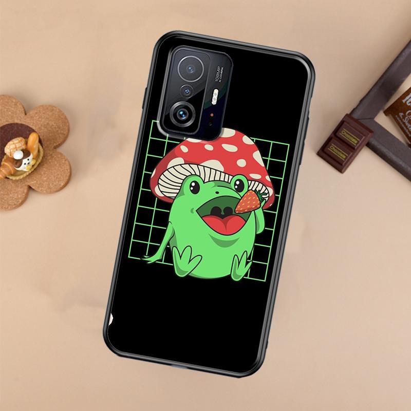 Cottagecore Fruit Strawberry Frog Case For Xiaomi POCO X7 Pro X3 X5 X6 F3 F5 F6 M6 Pro 11T 12T 13T 14T Pro 13 14 Ultra Cover