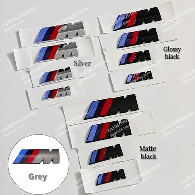 3D ABS M Logo Car Body Side Badge Body Rear Trunk Decor Sticker Car Modification Accessorie For All M Power X1 X3 X5 X7 E71