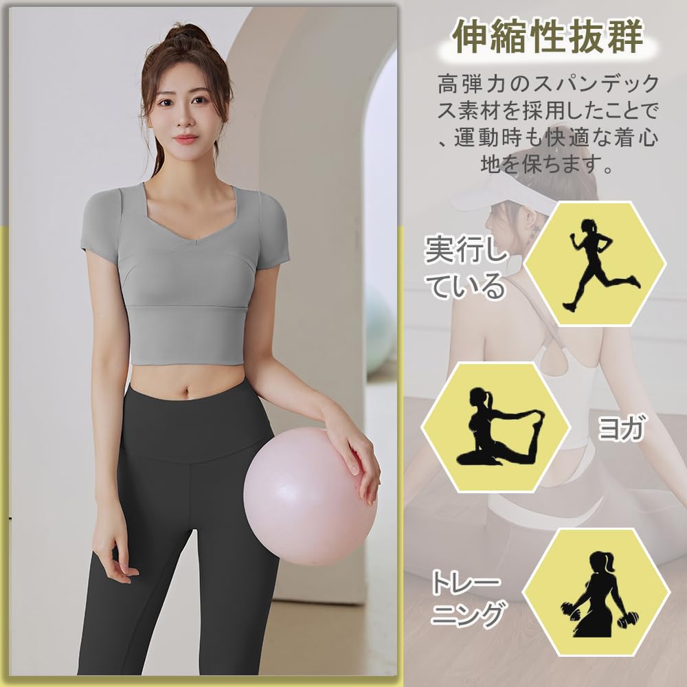 Olabela Sports Yoga Training Sports Yoga High Top and Bottom Set Women's Bra, 2/4 Sleeve, No-Slip Bra, Wear, Wear, Bra, Pants, Leggings, Waist,