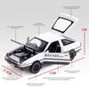 New 1/32 AE86 Alloy Car Model Die-cast Toy Car 4 Doors Can Be Opened Car Model with Light Pull Back Boy Gift Children's Toy Collection Ornaments