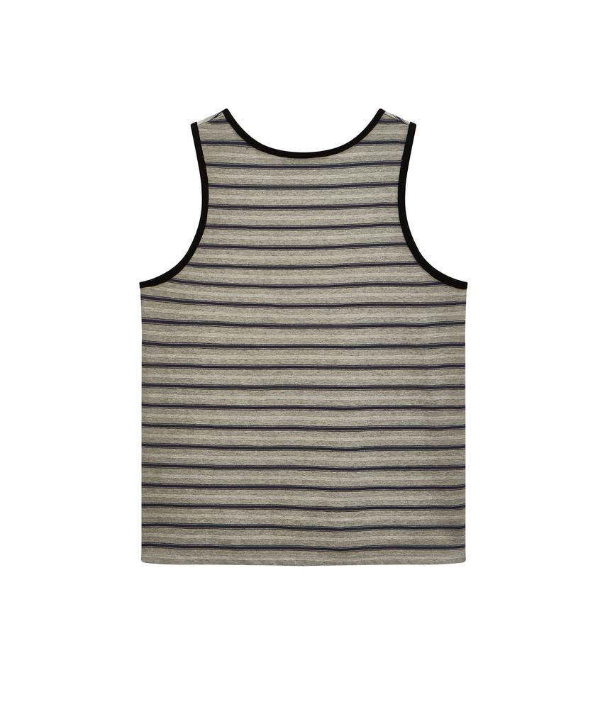 Lollingseutyudio Cotton Stripe Sleeveless Gray/Navy