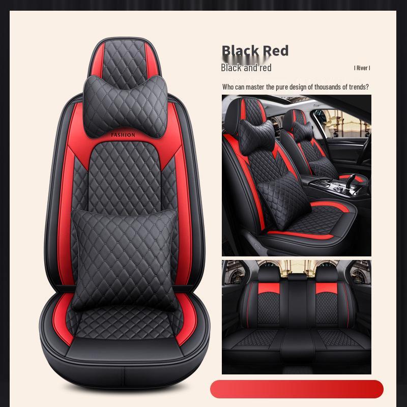 Jetour X70 Plus Cool Edition Bluebird Universal Car Seat Cushion - Full Leather, Diamond Pattern, Four Seasons.