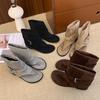 First Encounter Season French Retro Toe Cool Boots Women'S Summer Beautiful Western Trousers Short Boots With Skirt Luo