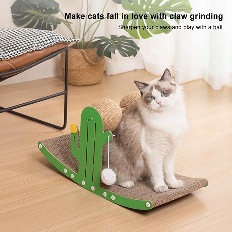 Cat Scratching Board Cat Scratcher With Ball Interesting Shakable Cat Scratch Toy Cat Scratching Supplies Fot Indoor Home Cats