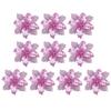 10pcs 11cm Big Artificial Glitter Flower Christmas Tree Pendants Ornament DIY Xmas Party Decoration