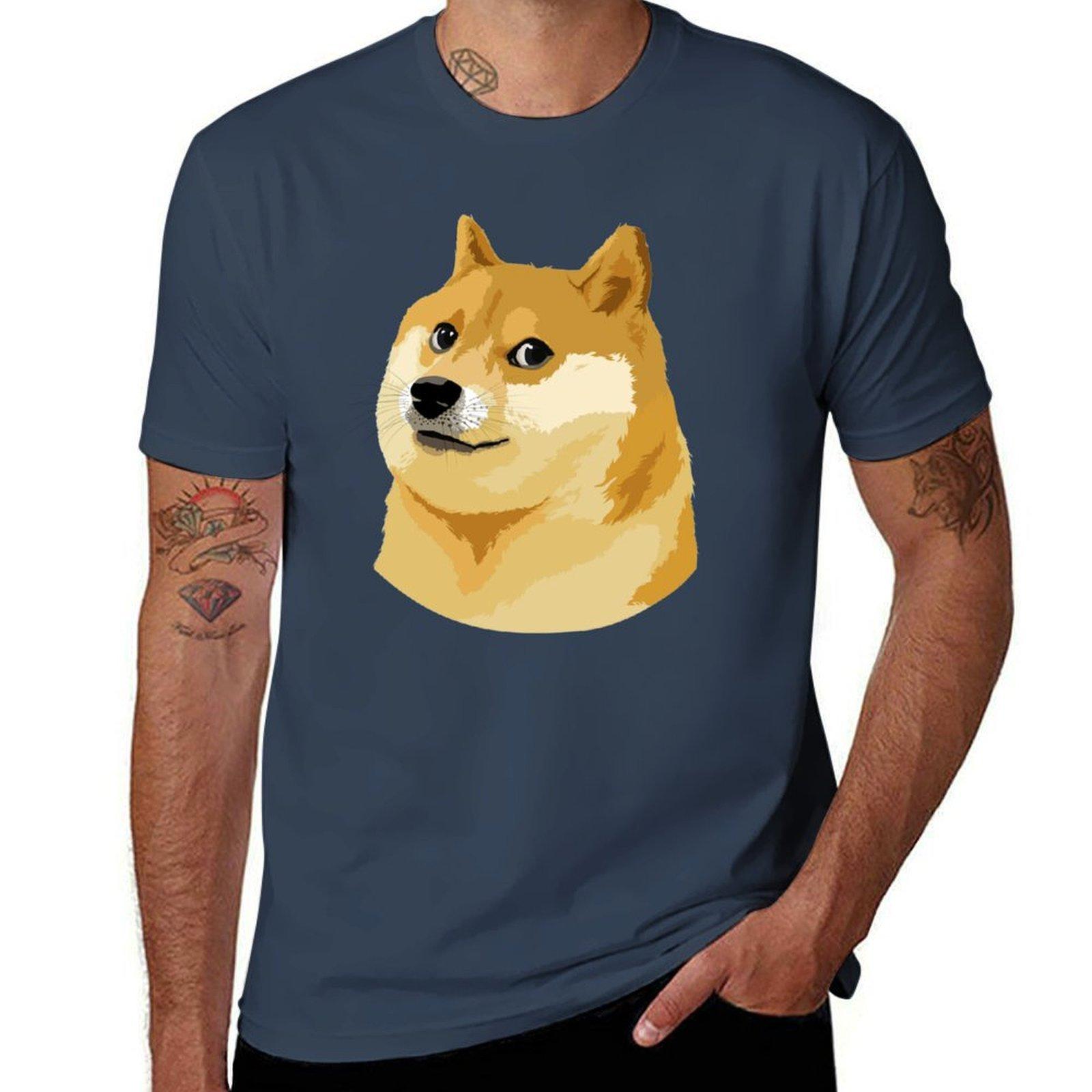 Just Doge Dogecoin Tshirt Minimalist Plain Crew Neck Tshirt S
