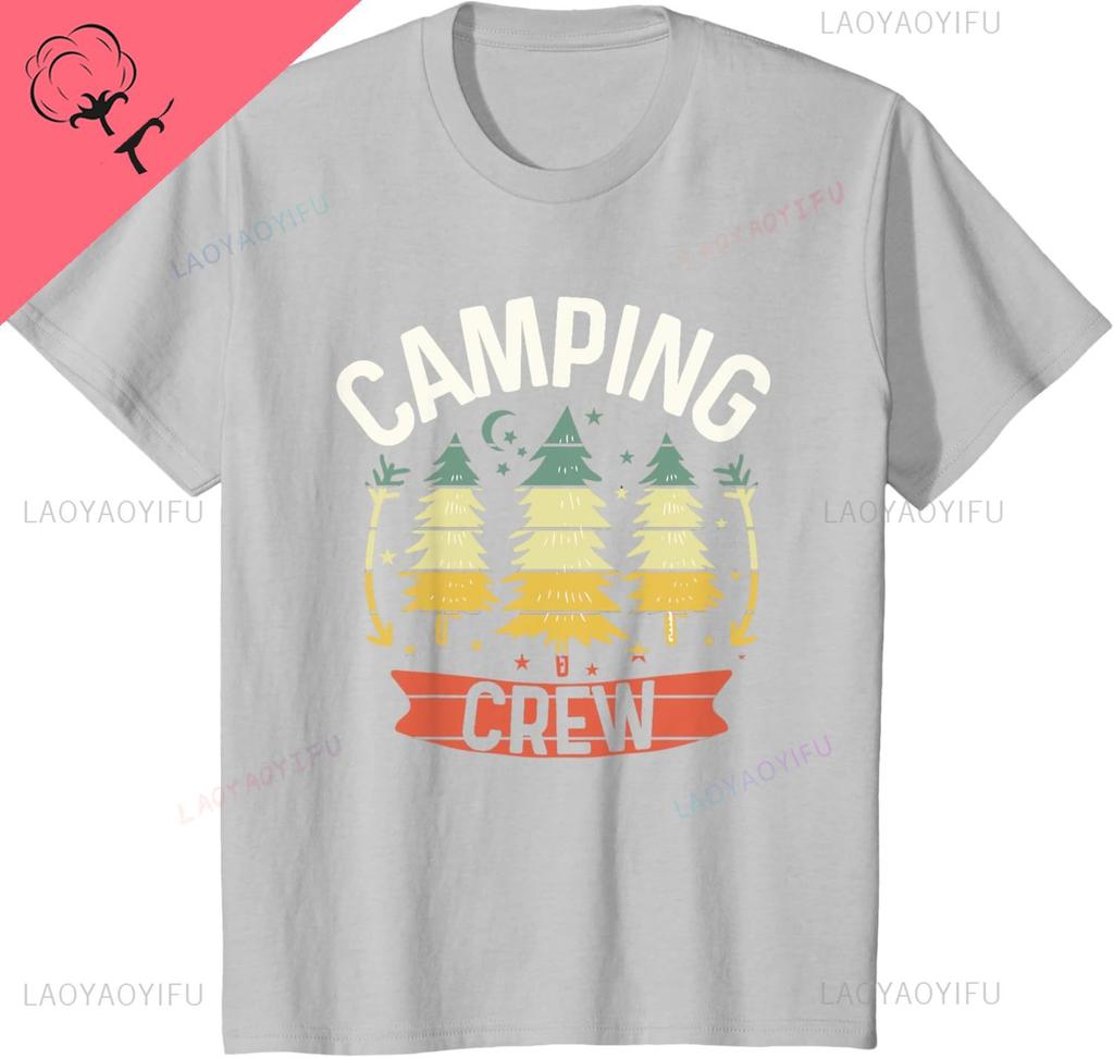 Camping Crew Shirt for Family Camping Trip Matching Camper TShirt Breathable and Comfortable Custom TShirt Casual Cotton Tee