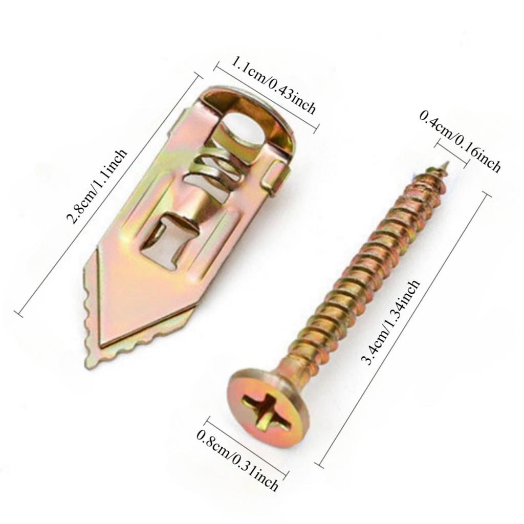 Wall Anchors & Screws Self-Drilling Anchor Screws 20PCS Self Drilling Drywall Anchor Screw Kit/Zinc Plated Steel Hollow