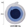 Contrasting cotton rope placemat pastoral thickened thermal insulation pad cotton and linen woven table mat household heat-resistant and anti-scalding