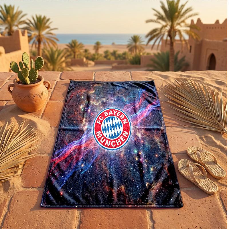 FC Bayern München Print Mikrofaser Strandtuch Schnelltrocknend Saugfähig Großes Handtuch für Strand Schwimmen Reisen