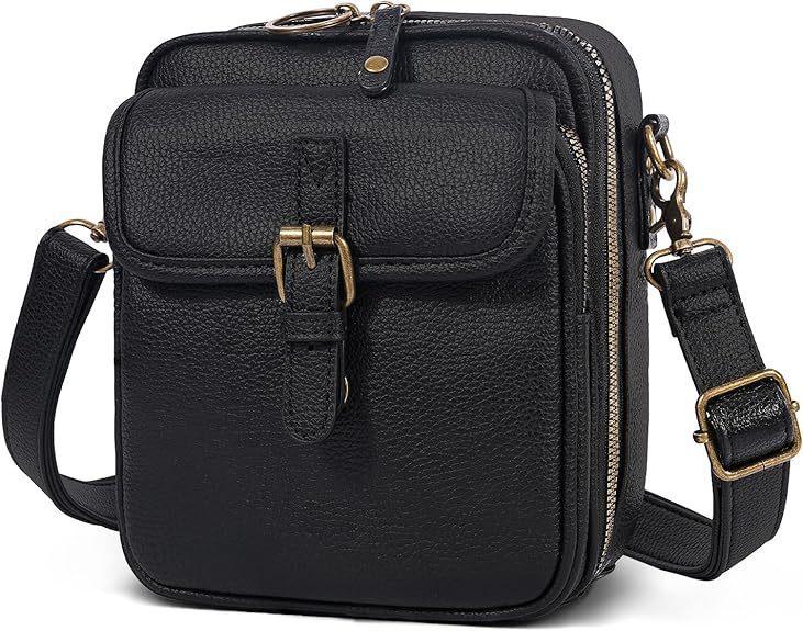 Shoulder Messenger Bag Leather Retro Casual Universal Messenger Shoulder Clutch Bag Mobile Phone