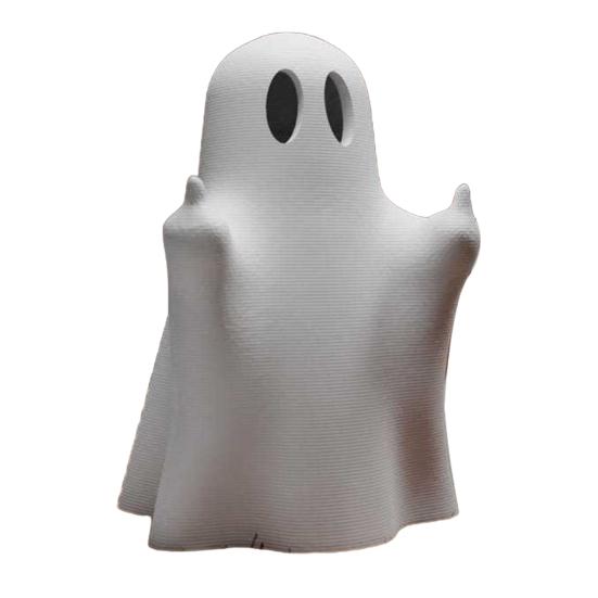 Halloweenská figurka ducha Roztomilá malá kočka/pes/ozdoba ducha se středním prstem 3D tištěný bílý duch Stolní dekorace pro domácí výzdobu