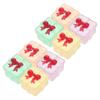 Mini Resin Box Ornaments for Decor 8Pcs Glowing Christmas Present Boxes
