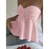 Women's Tank Tops 2026 Summer Slim Fit Sleeveless Backless Women's Strapless Tanks Vest Fashion Elegant Solid Color Drawstring Hot Girts Camis
