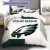 Custom Name,Philadelphia Eagles Pattern Bedding Home Decoration Birthday Gift ( 1 Duvet Cover + 2 Pillowcase, Without Core),fan Merchandise.