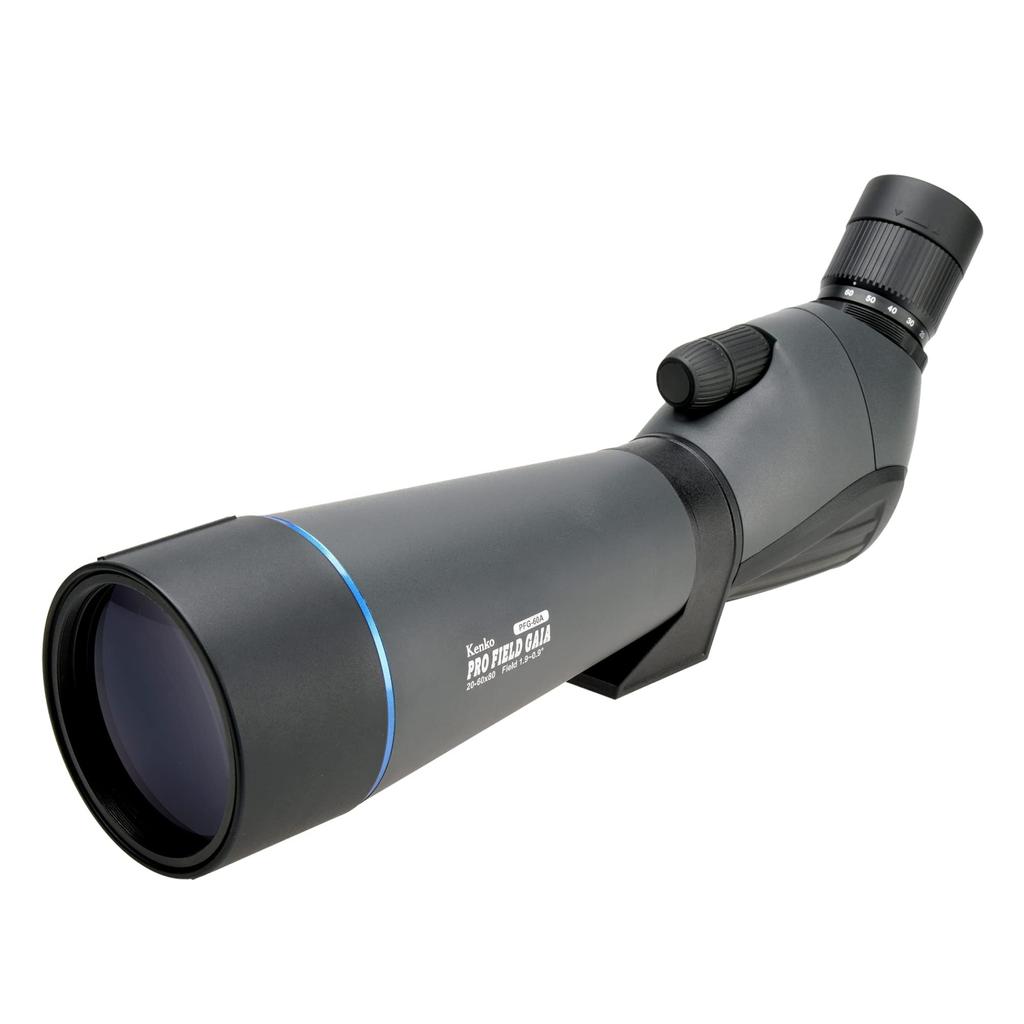 KENKO Pozorovací dalekohled PRO FIELD GAIA Zvětšení Průměr objektivu 80 mm Šikmý pohled Odolný proti stříkající vodě Dvouohniskový typ 82mm závit pro objektivový filtr 20~60x PFG-60A