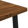 80 x 80 x 75 cm Solid Acacia Wood Natural and Black