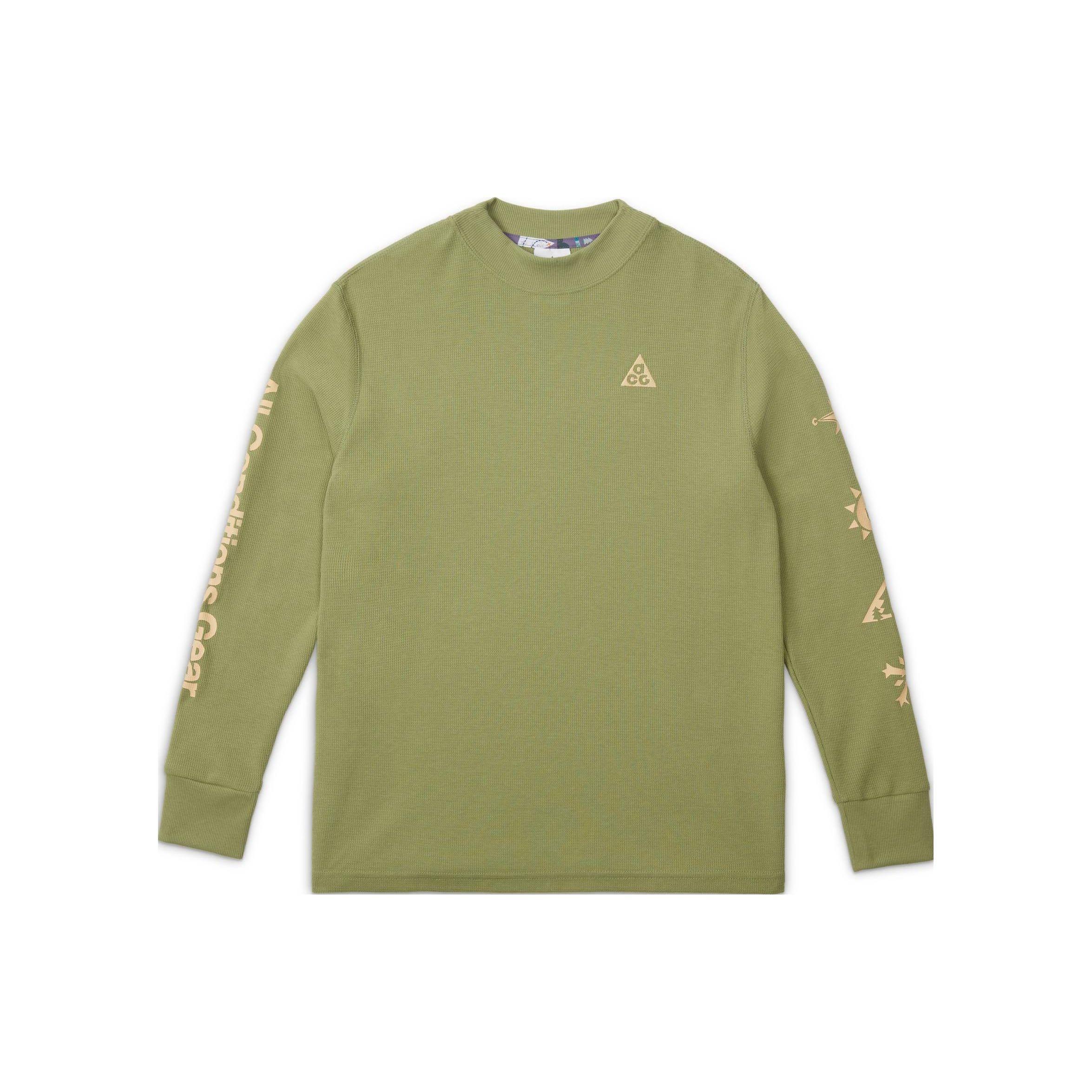

Nike Solid Color Side Print Crew Neck Sweatshirt Kids tops Green DR6150-334 XL