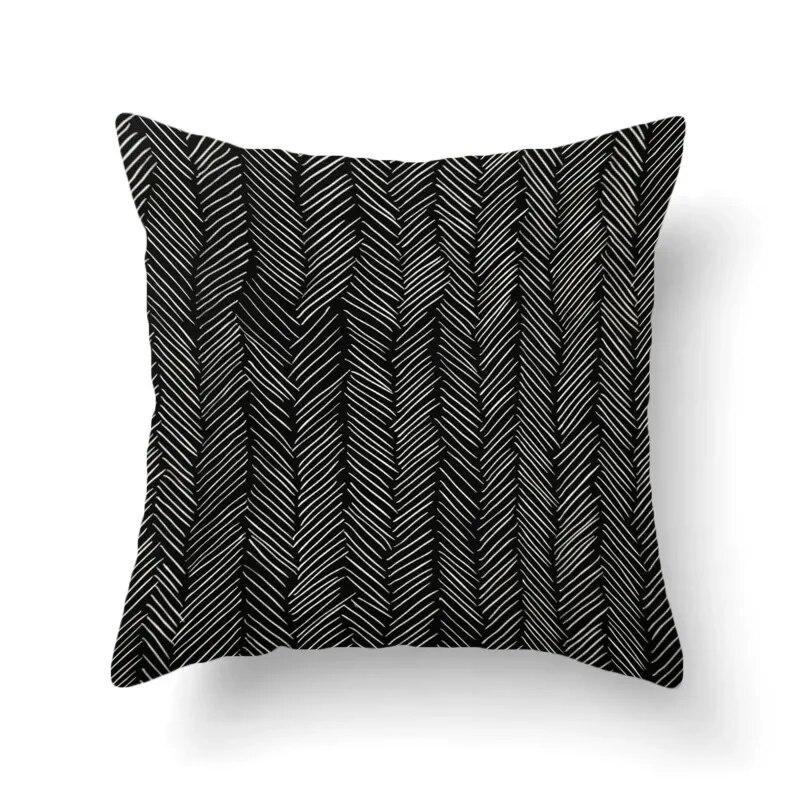 Nordic Fashion Simple Geometric Abstract Cushion Peach Skin Decoration Pillowcase Living Room Sofa Home