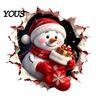Removable Winter Themed Wall Art Christmas Toilet Decals, 3D Snowman Cover Sticker, Waterproof Funny Bathroom Seat Decor Sticker for Holiday Home Lid