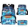 Stitch Kids School Backpack Set Elementary Students Oxford Fabric Ergonomic Design Printed Cartoon 3-Piece Bundle