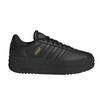 Girls Court Bold 3 Stripes Leather Platform Trainers