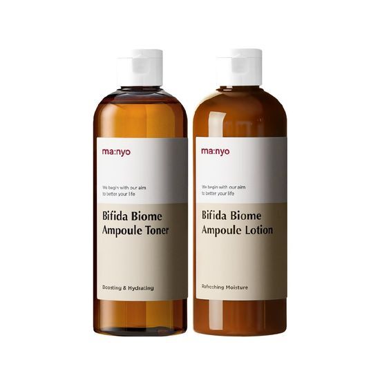 ma:nyo Bifida Biome Ampoule Toner 300ml + Bifida Ampoule Lotion 300ml Set