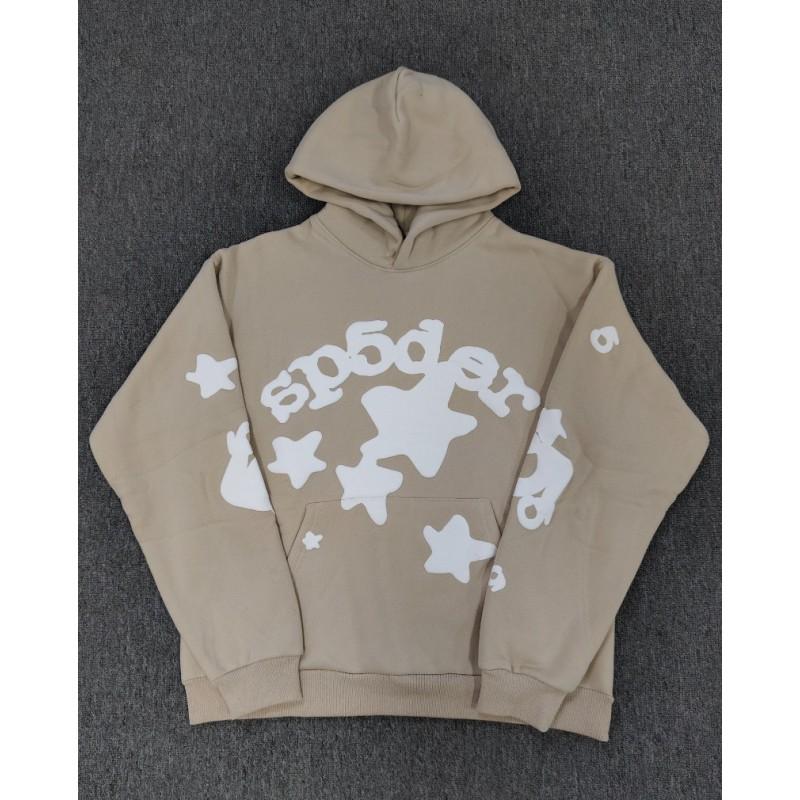 Sp5der Oversized Hoodie Herren Winter Warm Fleecegefüttert Baumwolle Grafikdruck Streetwear