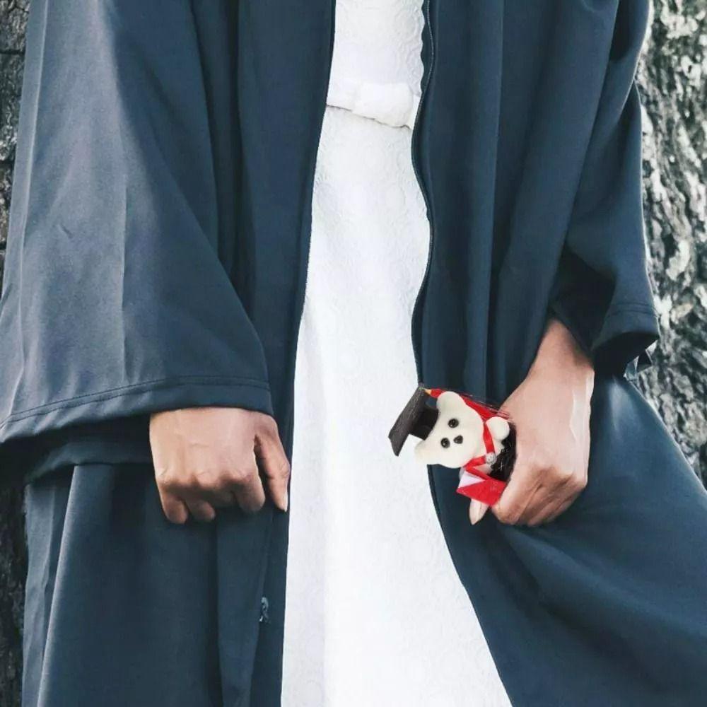 5Pcs Soft Doctor Bear Plush Toy 12cm Cartoon Lovely Bear Cute Graduation Season Doctor Bear  Kids