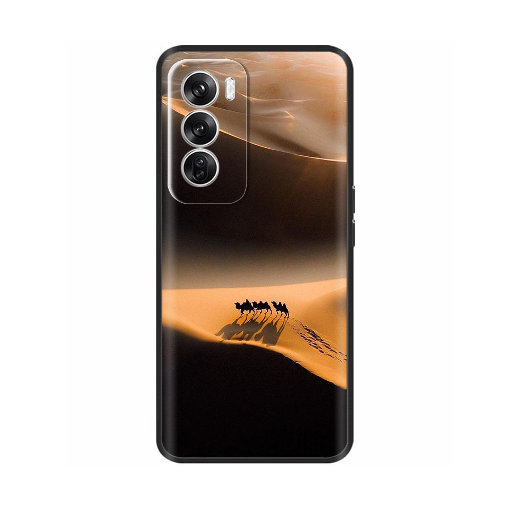 Silicone Case For OPPO Reno 12 Phone Cases Lovely Cat Cover Reno12 5G Soft Liquid Silicon Back Cover For OPPO Reno 12 Pro 5G