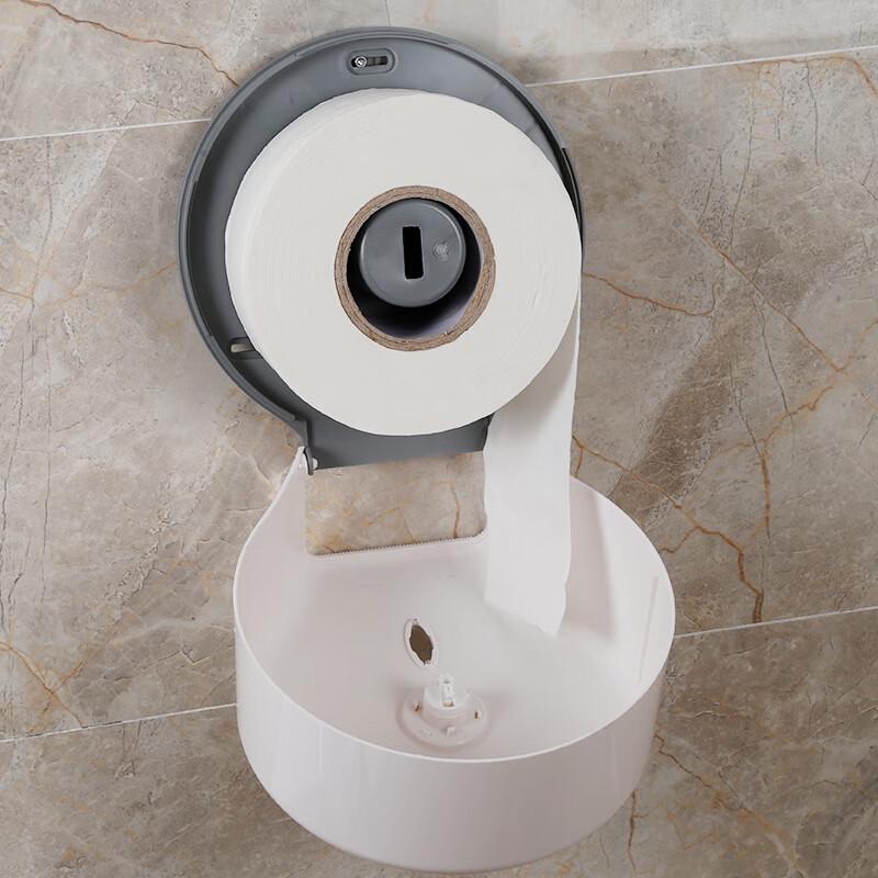 Black Transparent Punch-Free Large Roll Toilet Paper Dispenser