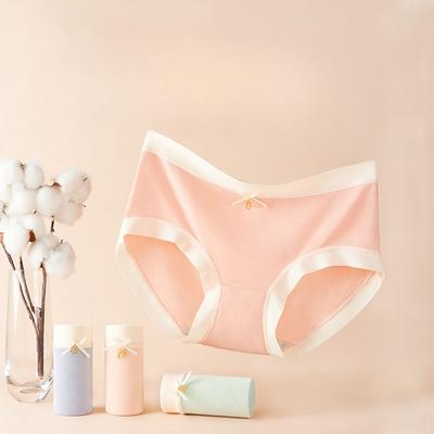 Modal Underwear Women's Mid Waist Briefs Antibacterial Pure Cotton Crotch Soft Comfortable Breathable Girl's Triangle Panties