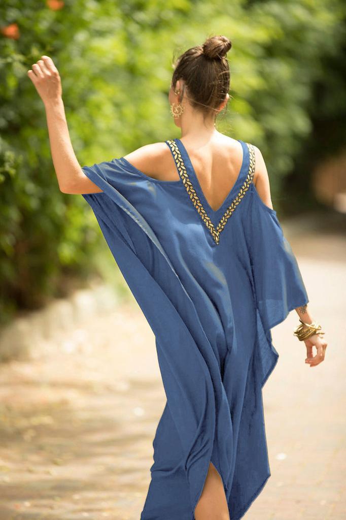 Women's Loose And Sexy Off Shoulder Beach Cover Dress