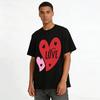 Love Heart Print Couple Casual Top Sweet Valentine's Day Vibe T-Shirt Pure cotton T-shirt
