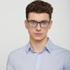 LENSKART BLU | Zero Power Bluecut & Antiglare Computer Eyeglasses | Full Rim Rectangle | For Men and Women | Large | LB E14255