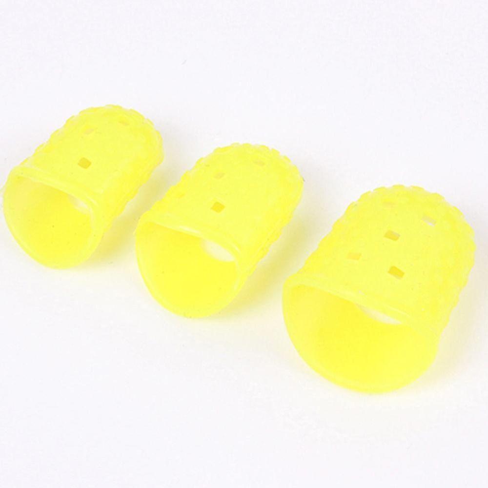 4pcs/set Non-Slip Silicone Finger Guards Rubber Thimble Guitar Fingertip Protectors   Ukulele