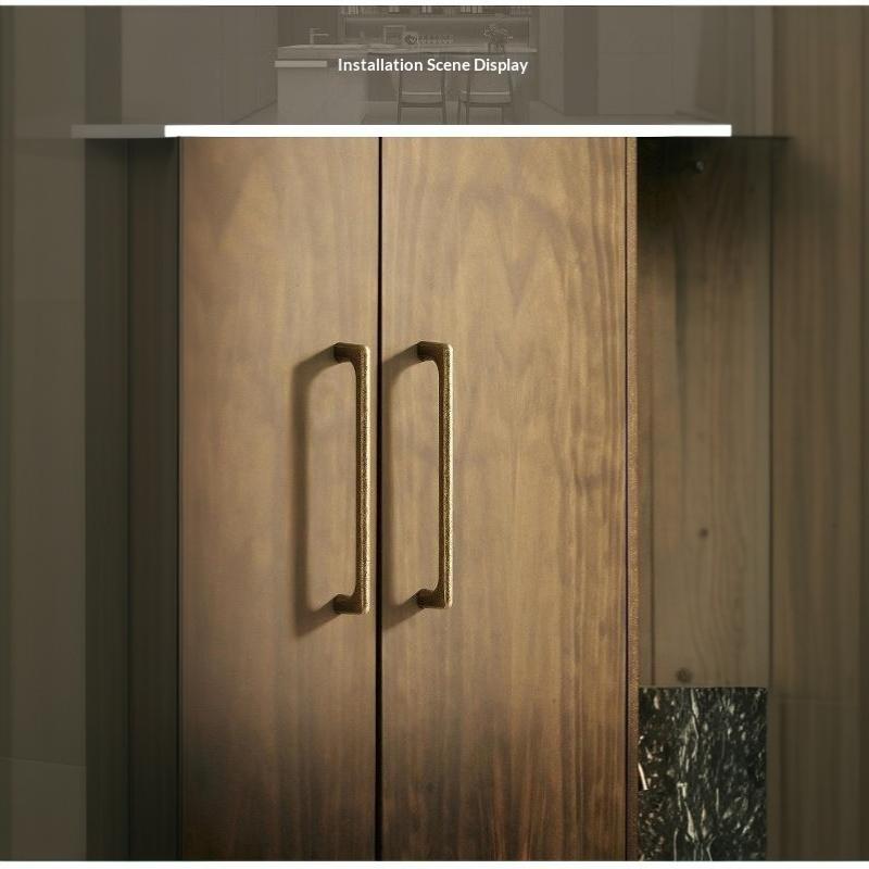 Vintage And Minimalist Antique Nickel Color Copper Brown Furniture Handles Cabinets Drawers Wardrobes Door Handles