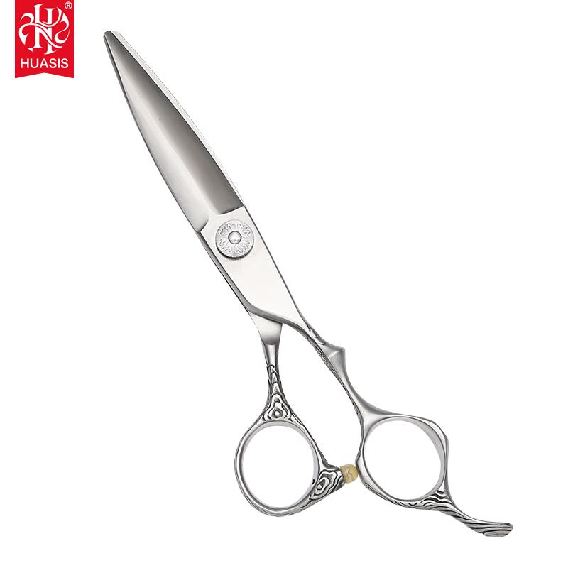 SG-618 Matte Professional Barber Scissors 6" Handmade Japan 440C Blade Medium Handle Willow Shape for Hair Salon Supplies
