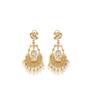 Ethnic Gold Plated Enamel Handpainted Design Stones Beads Traditional Chandbali Earrings for Women and Girls
