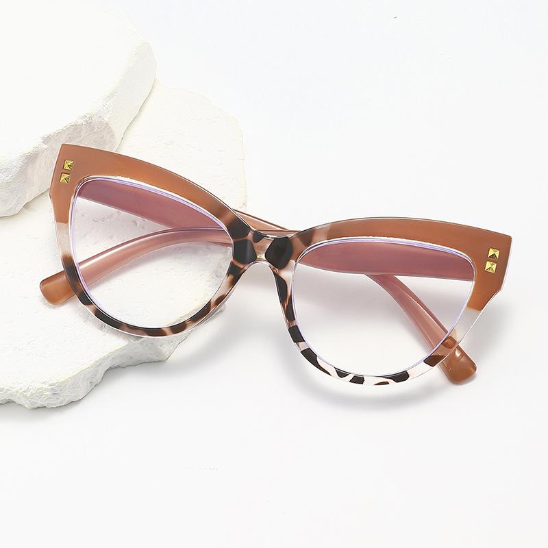 Cat Eye Frame Blue Light Blocking Presbyopia Eyewear Ultra Light Reading Eyewear Luxury Oversized Far Sight Glasses