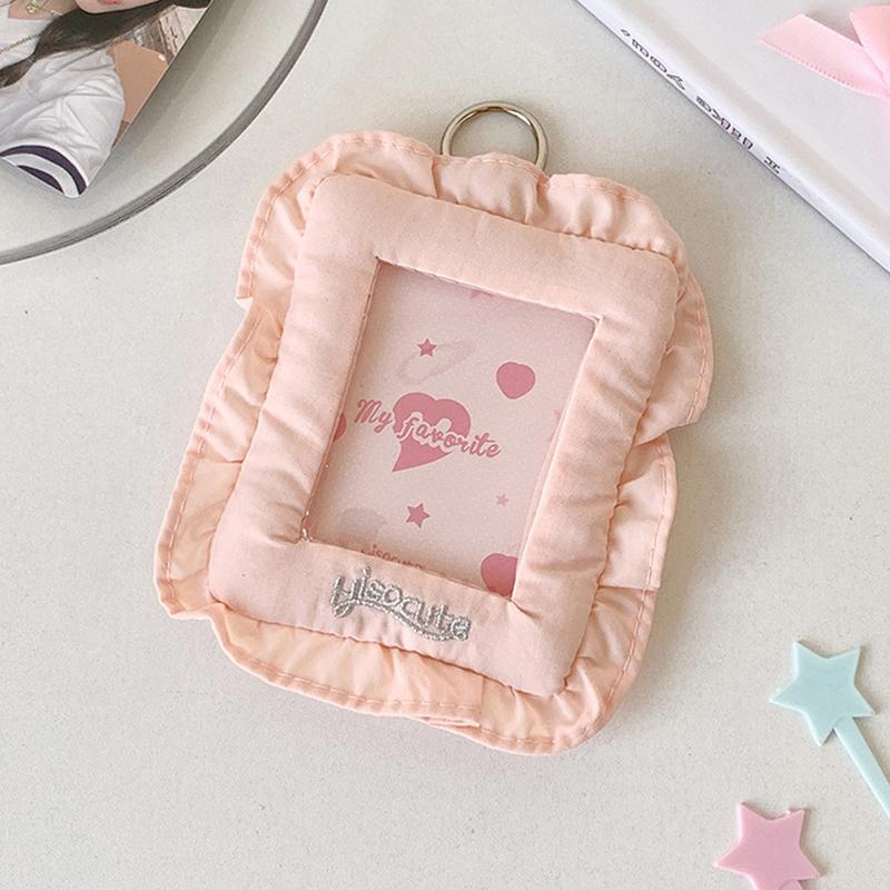Ins Style Korea Sweet Girl Photo Card Case for 3 Inch Photocard Soft Pillow Shaped Photocard Holder Idol Card Holder