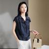 SOFSIL Silk Blend Lapel Short Sleeve Shirt