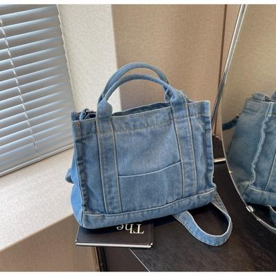 Canvas-Tasche, beliebte Denim-Umhängetasche mit einer Schulter, lässige Handtasche